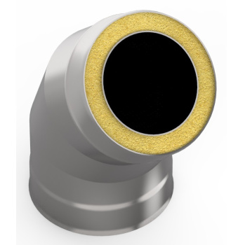 Отвод-сэндвич 135*, 115х180, нерж./оцинк., 0,5мм, 0,5мм по конден ! переход на диаметр 115*200 *1/6