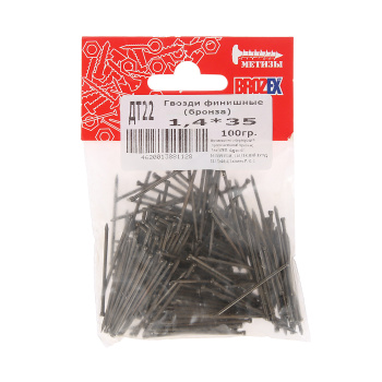Гвозди финишные 1.4х35 мм BROZEX, 0.1 кг, бронза