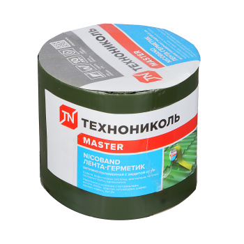Лента-герметик 3х0.1 м ТехноНиколь Nicoband, самоклеящаяся, зеленый