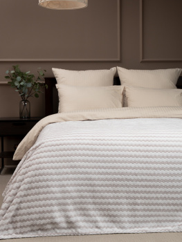 Плед 150*200см фланель жаккард двухцветный серый TF FNAC GY8 036/1520 NC Absolute *1