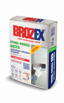 Шпаклевка гипсовая BROZEX Прима Финиш WR 80, 17 кг Шпаклевка гипсовая BROZEX Прима Финиш WR 80, 17 кг