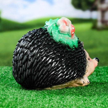 Садовая фигура "Ёжик с грибочками" новый 28х20х18см 879203