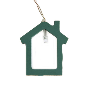 Гирлянда НИТЬ, 1.5 м, с насадк. "Дом синий", Н.С., LED-10-3V, 2*АА (не в компл), фиксинг, Т/БЕЛЫЙ