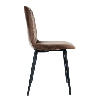 Стул FORPOST Малибу, 44х84х38 см, велюр конфетти шоколад, коричневый