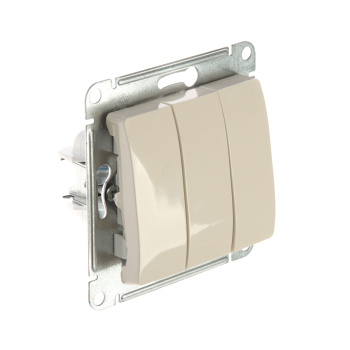 Механизм выключателя 3-кл. СП GLOSSA 10А IP20 10AX беж. SchE GSL000231
