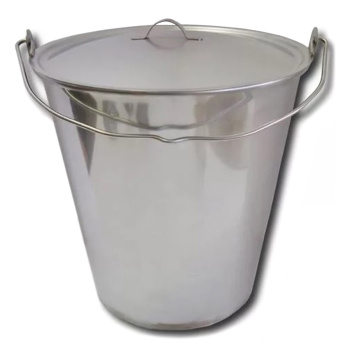 Ведро нерж.10л d26см, выс.26,8см, d на 19см с Крышкой 1с2516 "АМЕТ" (Аша) *1/4