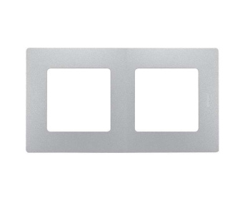 Рамка 2-м Etika алюм. Leg 672552