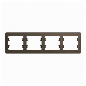 Рамка 4-м Glossa горизонт. шоколад SchE GSL000804