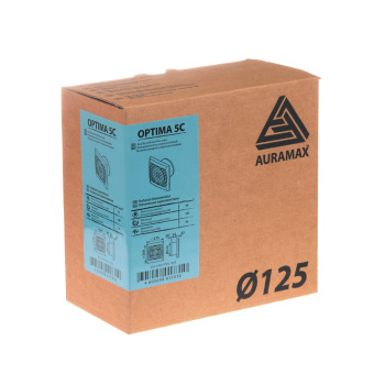 Вентилятор 125 OPTIMA 5C ERA (Ø125мм обратный клапан,183 м3/ч 175*175мм) *1/18