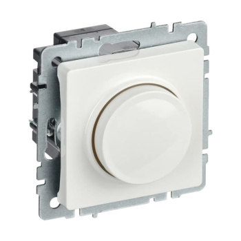 Светорегулятор "BRITE" белый 600Вт поворотно-нажимной IEK BR-D20-0600-K01  *1/8/80