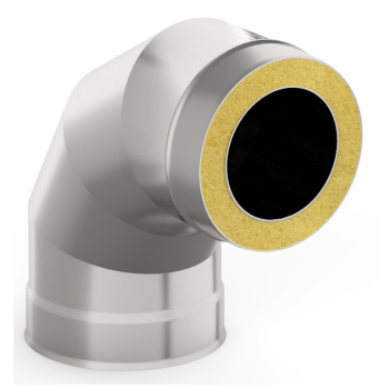 Отвод-сэндвич 90*, 115х180, нерж./оцинк., 0,5мм, 0,5мм по конден ! переход на диаметр 115*200 *1/5