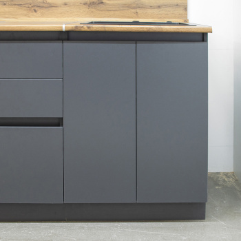 Шкаф напольный 600х850х600 мм BROZEX-WOOD Next, с двумя дверцами, графит