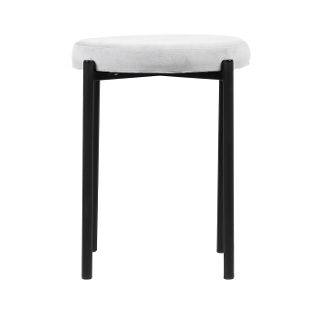 Табурет металл."Cindy" 430x470xh600 380мм,опора металл 22мм черный КОНФЕТТИ СИЛЬВЕР*2