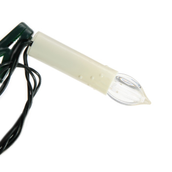 Гирлянда Свечи на прищепках, VEGAS, 1,5 м, 6 ламп, теплый белый, 220 В, зеленый провод