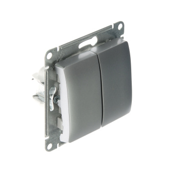 Механизм выключателя "Glossa" 2-м. алюм. SchE GSL000351 *1