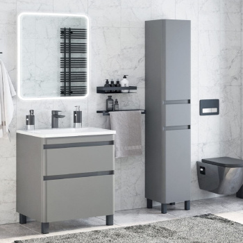 Тумба /Corozo/ "Алабама 80" Z2 графит + раковина "Перло 80" *1