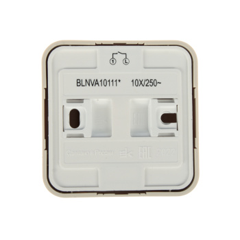 Выключатель "BLANCA" ОП 1кл. бежевый с подсветкой 10А 250В (изол.пласт.) BLNVА101117  *15/90
