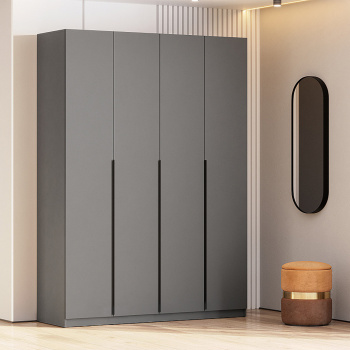 Шкаф 160х221.6х50.6 см СВ-Мебель ШК 5, графит серый