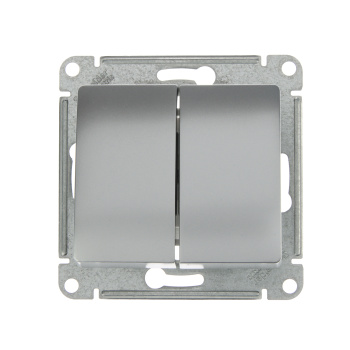 Механизм выключателя "Glossa" 2-м. алюм. SchE GSL000351   *1