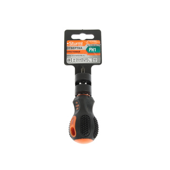 Отвертка крестовая STURM магнит.наконеч.,эрго ручка 1х38мм (арт.1040-03-PH1-38) *1/12/72