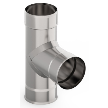 Тройник 90* d.120, нерж, 0,5мм *1/8