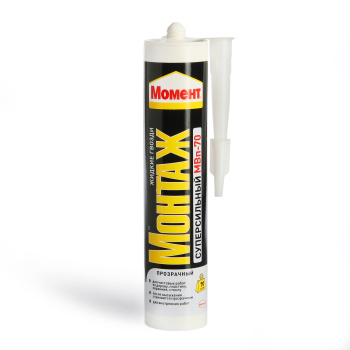 Жидкие гвозди 280 г Момент Монтаж Суперсильный МВп-70, прозрачный
