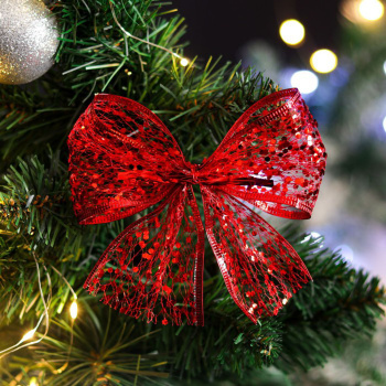 Бант праздничный Боке, красный, 14 х 10 см   4451528