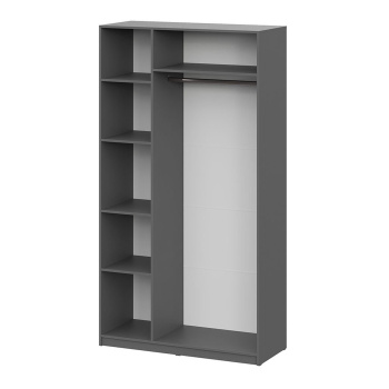 Шкаф трехстворчитый 1200 мм (Серия 2)  Графит Серый ШК 5*1