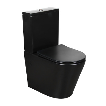 Унитаз-компакт Azario Black Queen, универсальный выпуск, 2 режима, сиденье с микролифтом