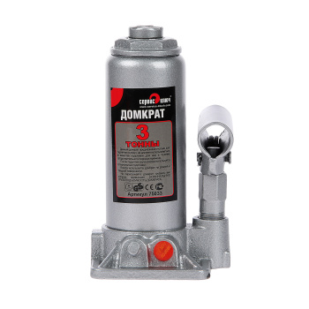 Домкрат гидравлический бутылочный 3т высота подъема 180-350 (кейс) (75033) СЕРВИС КЛЮЧ *1/6