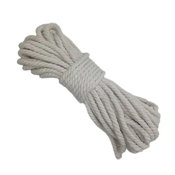 Веревка хлопчатобумажная d 8мм дл.20м крученая 3-х прядная арт.10182 ("Сибшнур") *1/30