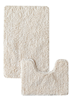 Коврик д/ванной Bombini "Shaggy Soft" Комплект:(50см х 80см) + д/туалета Крем *1/20