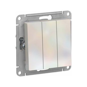 Механизм выключателя 3-кл. ATLAS DESIGN (сх.1+1+1) 10АХ жемчуг SchE ATN000431