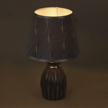 Лампа настольная 01904-0.7-01 GY SL Е14 40Вт (керамика+абажур) *1