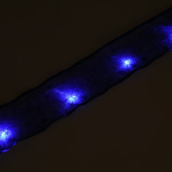 Гирлянда для дома Серпантин лента декоративная «Волшебство» 2 м, 6 см, 20 LED, на батарейках, синий