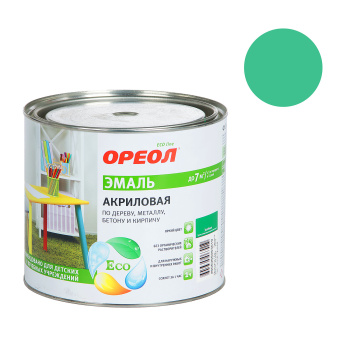 Эмаль акриловая зеленая 1,9 кг Ореол *1/6/210