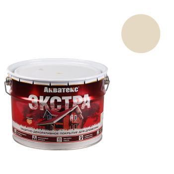Защитно-декоративное покрытие для древесины алкидное ваниль 9 л Акватекс-ЭКСТРА *1/55