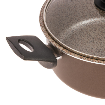 Кастрюля алюм.а/приг. Jarko "MERLETTO" 3,5л d22см Стек.кр. JMr-222-11 *1/4