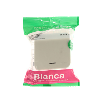 Выключатель "BLANCA" ОП 1кл. бежевый с подсветкой 10А 250В (изол.пласт.) BLNVА101117  *15/90