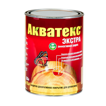 Защитно-декоративное покрытие 0.8 л для древесины АКВАТЕКС ЭКСТРА, алкидное, бесцветный Защитно-декоративное покрытие 0.8 л для древесины АКВАТЕКС ЭКСТРА, алкидное, бесцветный
