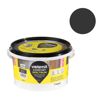 Затирка для швов Vetonit Spectrum, 2 кг, цементная, графит