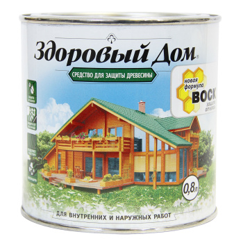 Средство для защиты древесины Здоровый дом, 0.8 л, палисандр