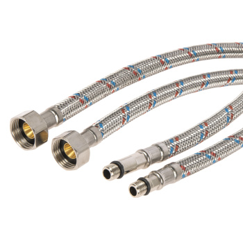 Шланг соединительный к смесителю 120 см нерж.сталь VALFEX М10*18-1/2" уп.2шт *1/40