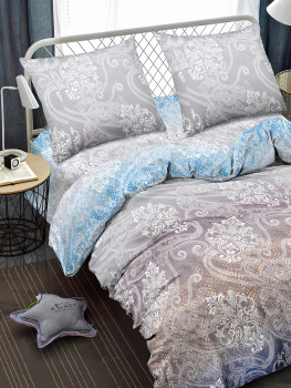 Постельное белье 1,5сп макосатин Amore Mio 24268 Zephyr, наволочки 70*70 - 2шт *1