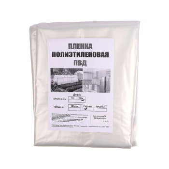 Пленка 3х10 м полиэтиленовая, 30 м², 120 мкм Пленка 3х10 м полиэтиленовая, 30 м², 120 мкм