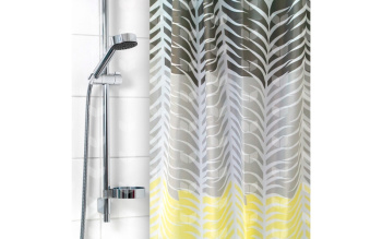 Штора для ванной V-line Пальмовые листья, 180х180 см, полиэстер, с кольцами