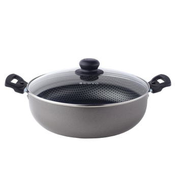 Сковорода алюм.а/приг.  Scovo "Diskovery" d28см глуб."жаровня" Ст.кр. 2е Съемн.р. СД-014 *1/4