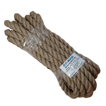 Веревка джутовая d22мм дл.10м крученая арт.10123 ("Сибшнур") *1/10