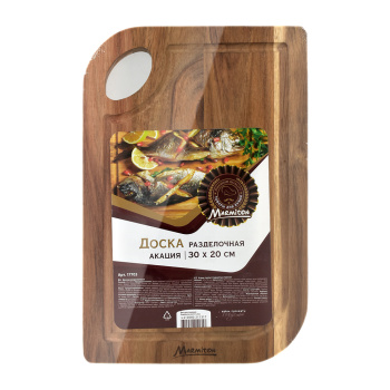 Доска разделочная дерев.(акация) 30*20*1,5см "Marmiton" 17703 *1/24