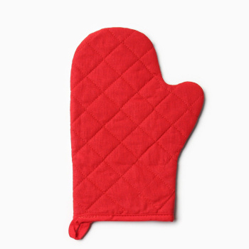 Набор прихваток Доляна «Снегирь», варежка 20х28 см, прихватка 17х17 см, хлопок, п/э, зеленый